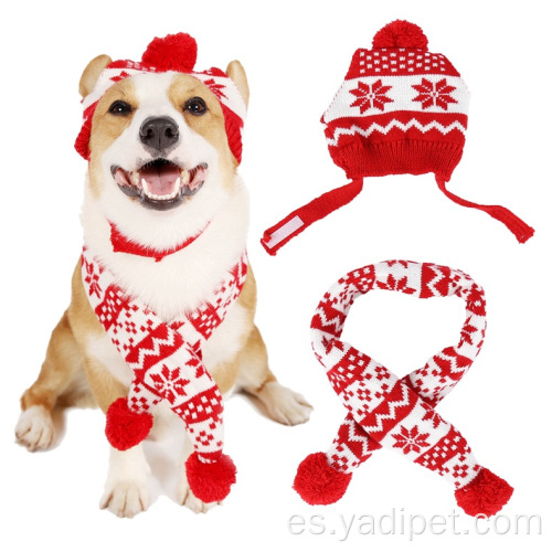 Mascota Navidad Invierno Cálido Lindo Accesorios Cuello Oreja